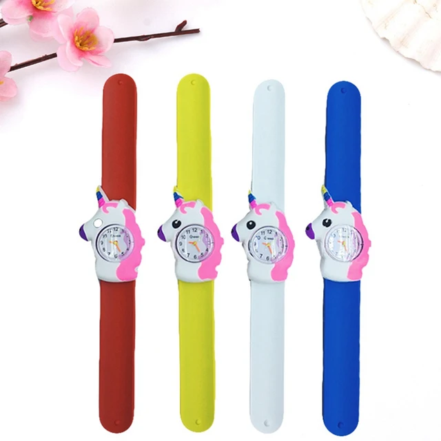 3D Cartoon Unicorn Kid Watches Casual Quartz Wristwatch Silicone Band Slap Watch 3D Cartoon Unicorn Kid Watches Casual Quartz Wristwatch Silicone Band Slap Watch