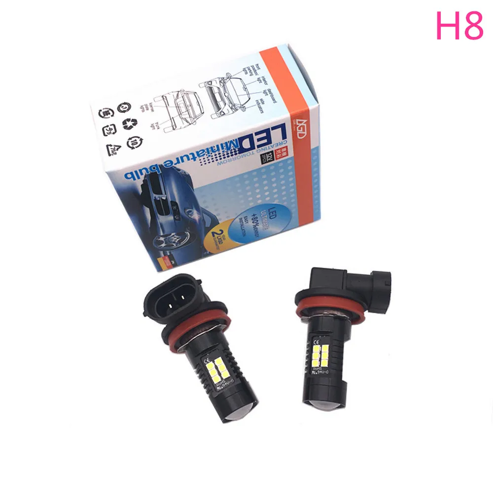 1 X New Fashion Car Led Lamp H8 LED Fog Driving Car Head Lights Lamp Bulb