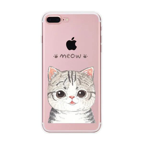 Чехол с милым котом для Apple iPhone 6, 6s, 7 Plus, 6s Plus, 6 Plus, 4, 4S, 5, 5S, SE, прозрачный мягкий силиконовый чехол для мобильного телефона, чехол s - Цвет: 03