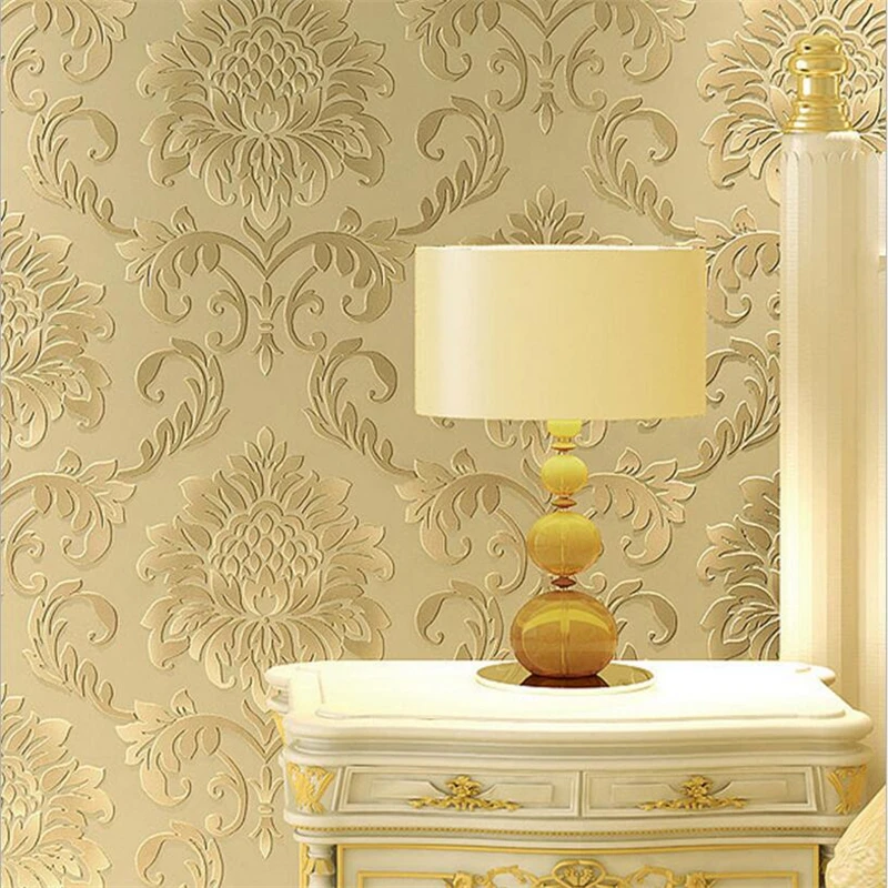 Beibehang Luxurious European 3d Wallpaper Living Room Bedroom TV