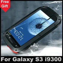 S3 Waterproof Dirtproof Shockproof Aluminum + Gorilla Glass case for Samsung Galaxy S3 i9300 cover