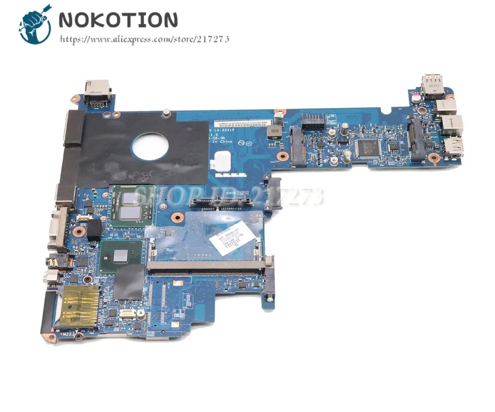 NOKOTION для hp Elitebook 2540 P Материнская плата ноутбука I7-620M Процессор DDR3 598765-001 KAT10 LA-5251P основная плата