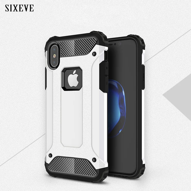 Strong Hybrid Tough Shockproof Armor Phone Case for iPhone 6 S 6S Plus X XS Max XR 5 5S SE 7Plus