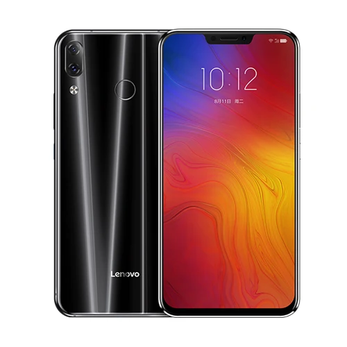 Смартфон lenovo Z5 L78011 с функцией распознавания отпечатков пальцев и распознавания лица, Восьмиядерный процессор Snapdragon 636, 1,8 ГГц, двойная задняя камера 16 Мп+ 8 Мп, 6 ГБ ОЗУ+ 64 Гб ПЗУ, OTG 3300 мАч - Цвет: Black