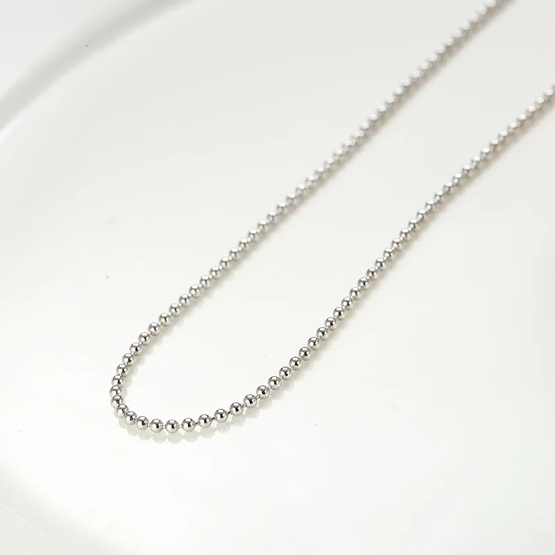 Fashion 100% genuine S925 sterling silver ball bead chain anklet foot chain silver 925 Anklets for women beach foot jewelry - Image 4