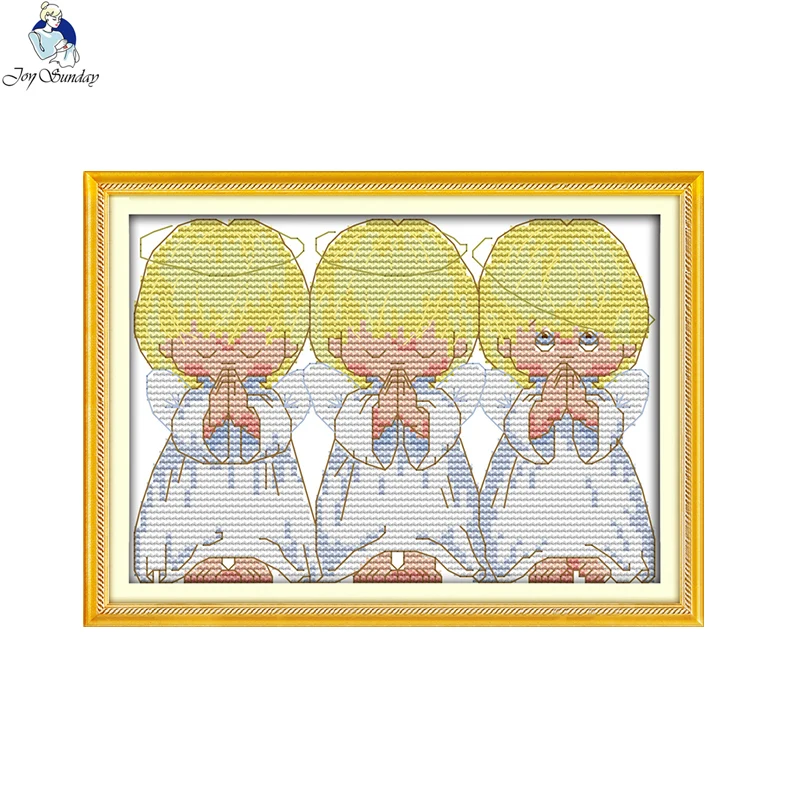 The Pray Little Angels картины Аида холст Счетный 14CT 11CT узор напечатанный на холсте крестиком комплекты для рукоделия вышивки