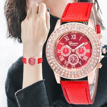 Luxury Diamond Leisure Women Watches Leather Strap Band Fashion Quartz Relogio Feminino WristWatch Clock Montre Femme brand julius women watches ultra thin leather strap watch band analog display quartz wristwatch luxury watches relogio feminino