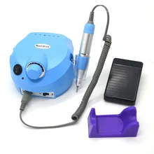 35000 об/мин Электрическая пилка для маникюра и маникюра, профессиональная синяя электрическая пилка для маникюра