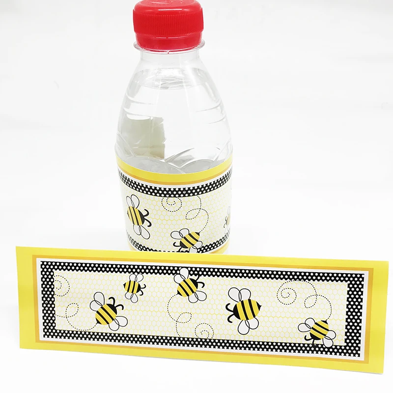 12 шт./лот бабочки пчела тема бутылки воды этикетки бабочки пчелы бутылки наклейки бабочки пчелы День рождения украшения