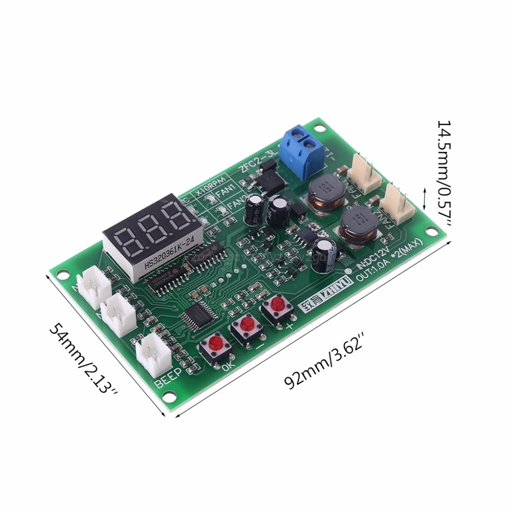 DC12V 2-х канальный 3-жильный термостат Температура переключатель регулятора скорости модуль с NTC Сенсор D18 Dropship