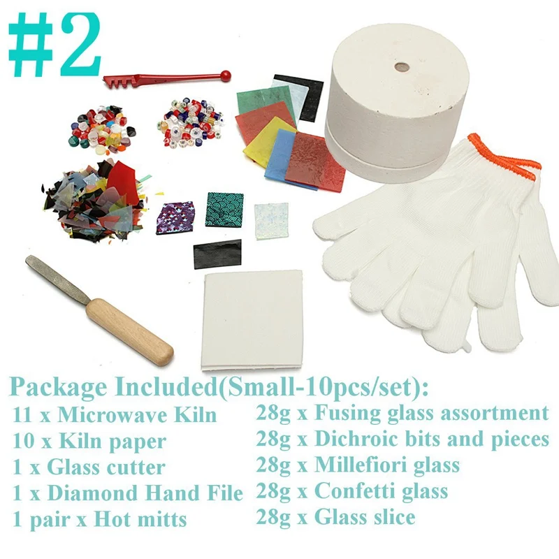 

10 pcs/Set Stained Glass Fusing Supplies Professional Microwave Kiln Kit Tool For ceramic accessories supplies