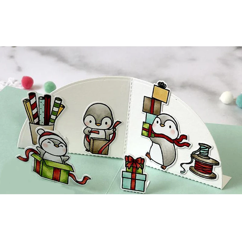 

Semicircle Metal Die Cut Decoration Stencil DIY Card Album Photo Making Embossing Handmade Template