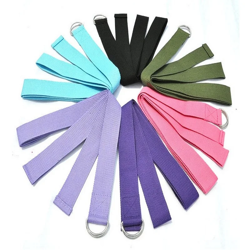 

Mounchain Yoga Strap for Stretching, Flexibility and Physical Therapy, Exercise & Fitness Belt Bands with Adjustable D-Ring
