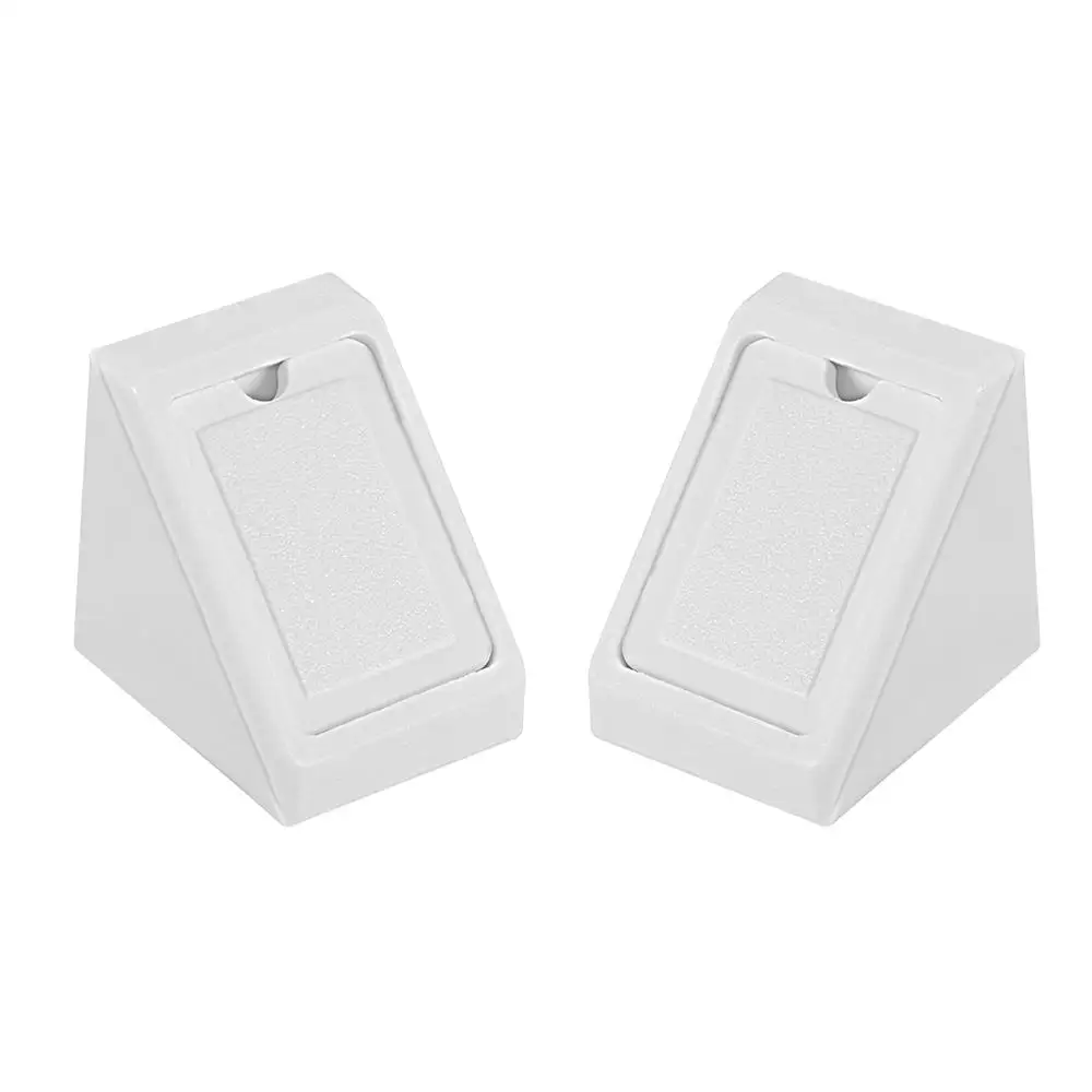 Uxcell 50 pc/100 pcs 20x20x17.5mm Angolo di Plastica Dei Ganci Mensola Porta Dell'armadio 90 Gradi 2 fori Angolo Staffa w Tappo di Copertura Nero Bianco