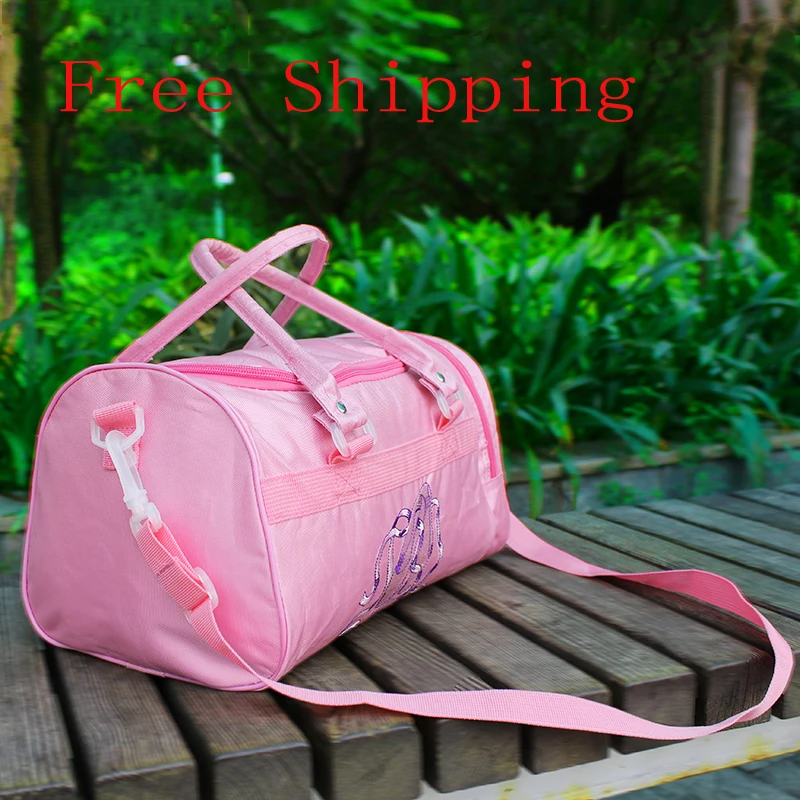 Free Shipping Embroidered Shine Sequin Ballet Shoes Princess Waterproof Nylon Canvas Handbags Durable Adult Girls Kids Dance Bag |