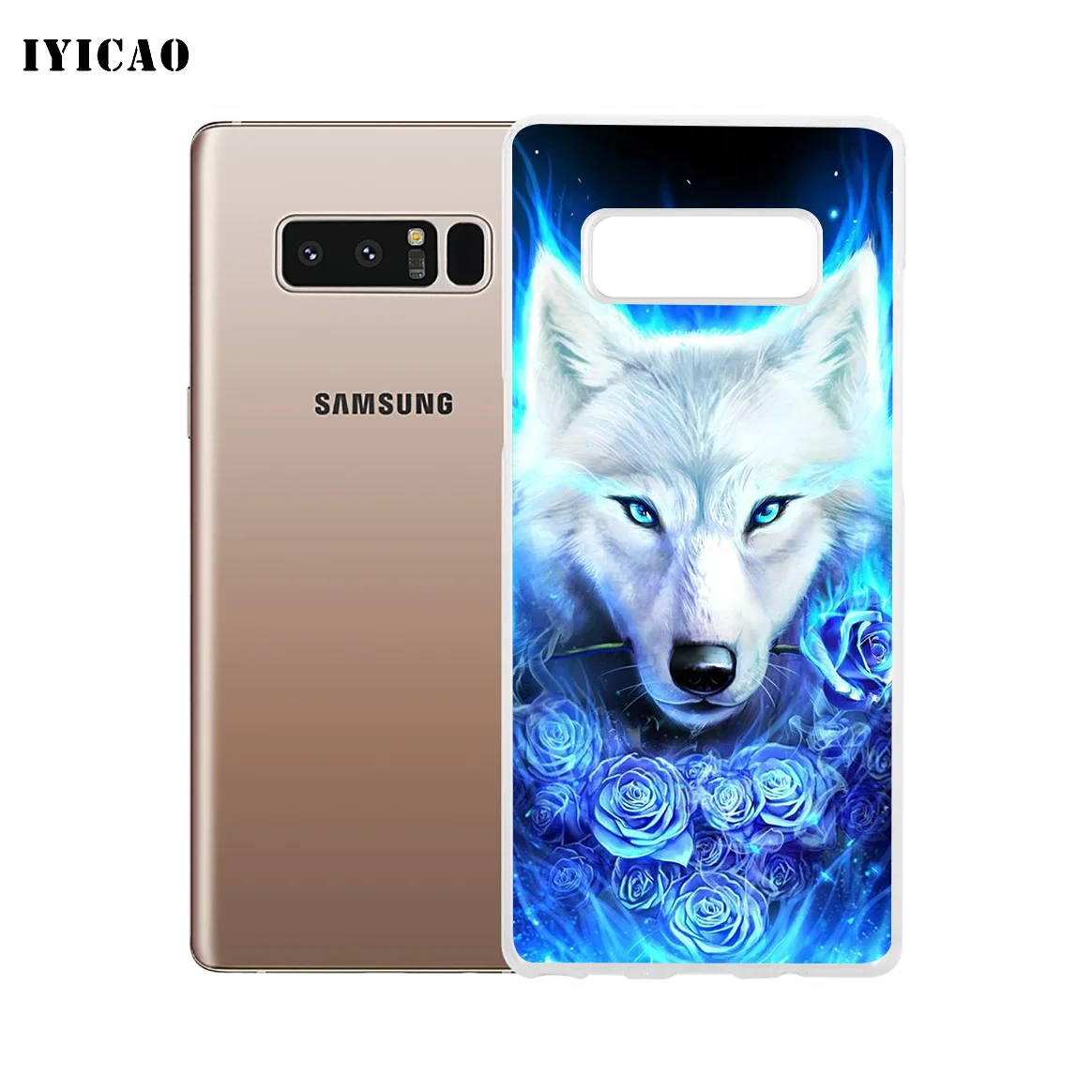 Мягкий силиконовый чехол для телефона IYICAO Cool Animal Wolf lion tiger Samsung A5 A6 Plus A7 A8 A9 J3 J5 J7 Note 8