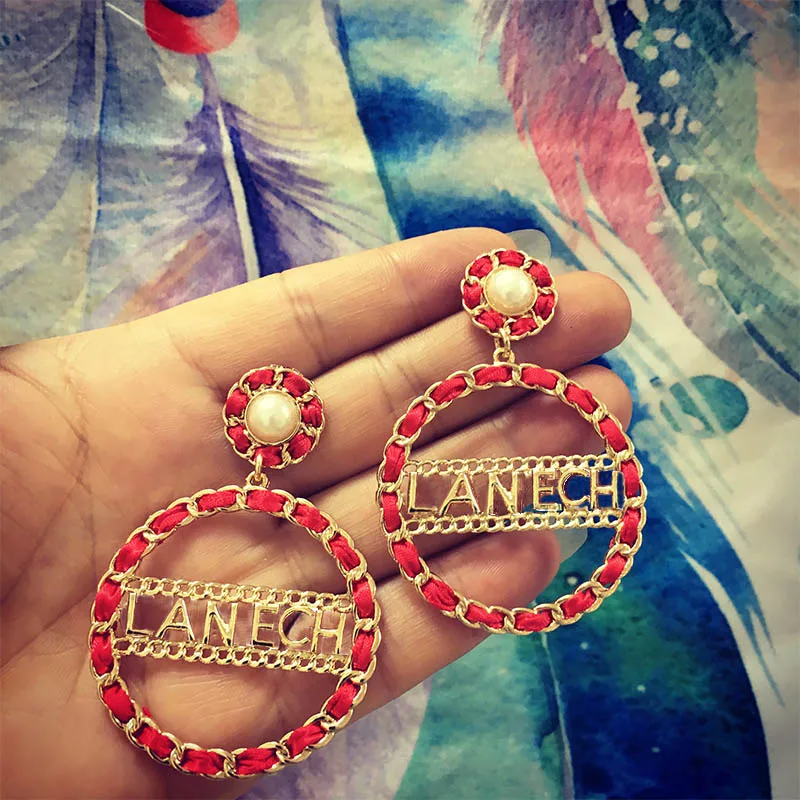 

2019 New Design Oobellen Women Earrings Drop Earrings For Women Trendy Big Earrings Pendientes Weddings Jewelry statement Gifts