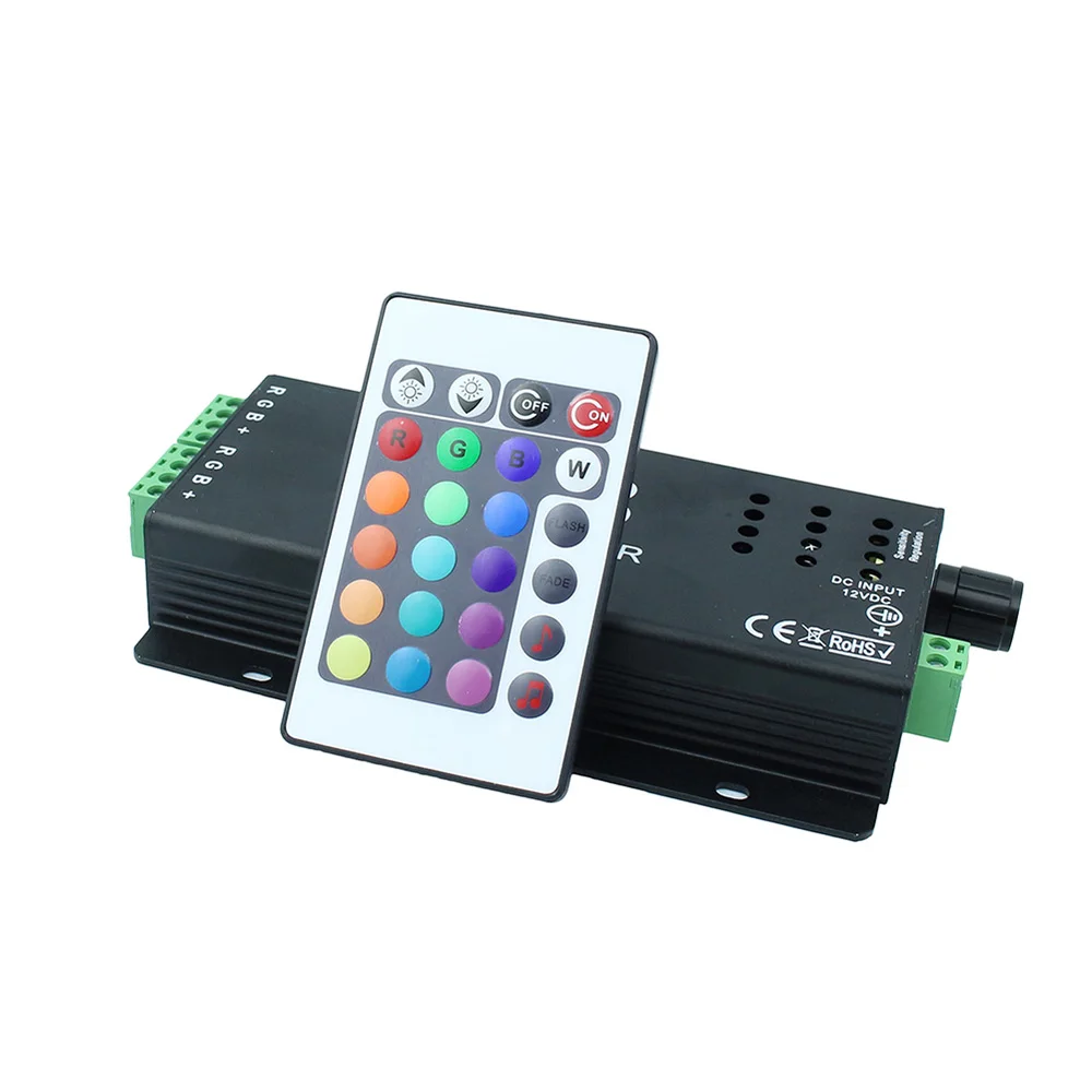 144 вт 2 порта выход звуковая активация RGB музыкальный контроллер для изменения