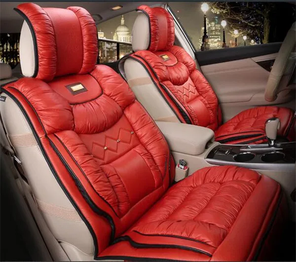 winter down leather warm Car Seat Cover Universal Fit Most 5 seat Car Covers Car Seat Protector