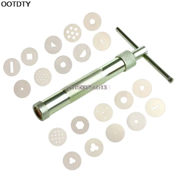 

20 Discs Stainless Clay Sugar Fondant Craft Tool Cake Paste Extruder Sculpture