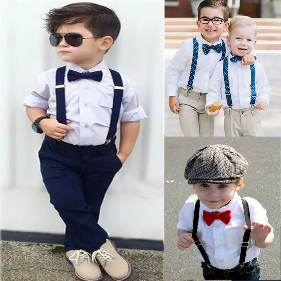 boy suspenders and bow tie outfit
