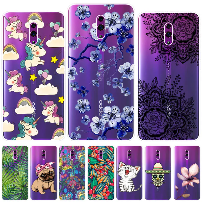 

For OPPO Reno Case Cover Soft Silicone TPU Colorful Printing Protector Cover Phone Back Case Fundas For OPPO Reno CPH192 Case
