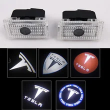 2pcs lot Car LED Courtesy ghost shadow welcome light Laser logo projector door font b lamp