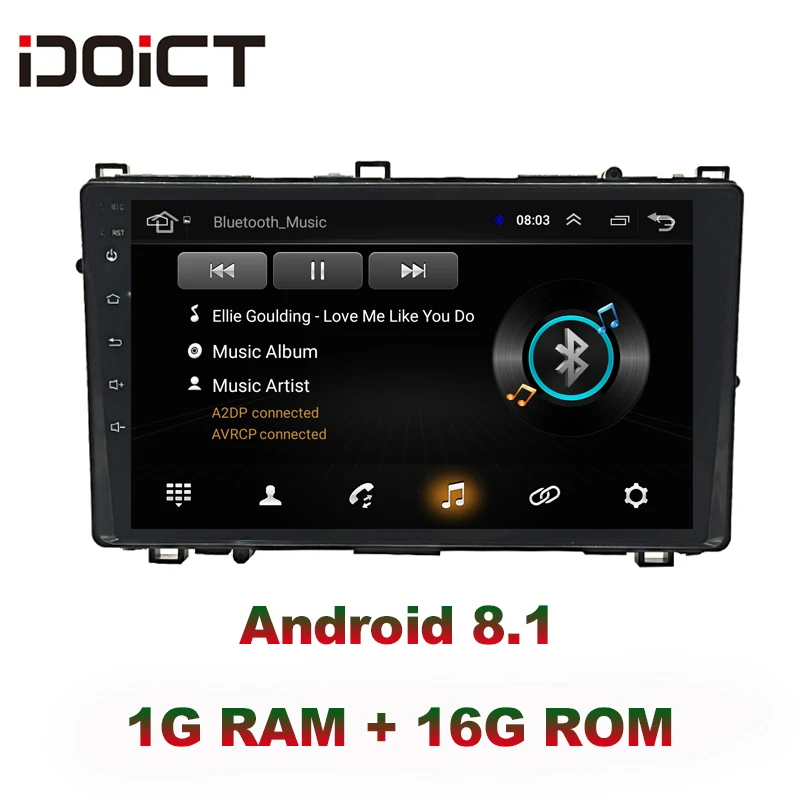 IDOICT Android 8 1 font b Car b font DVD Player GPS Navigation Multimedia For Toyota