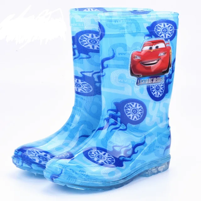 2017 cartoon rain boots boy girls spiderman shoes for boys high