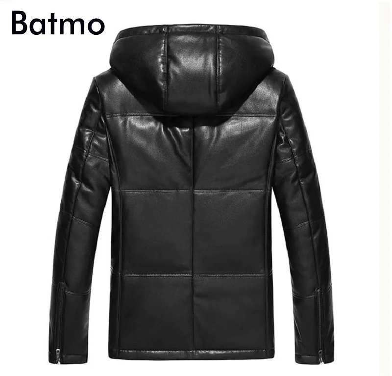 Batmo 2017 новое поступление зимняя высококачественная PU 95% белая куртка на утином
