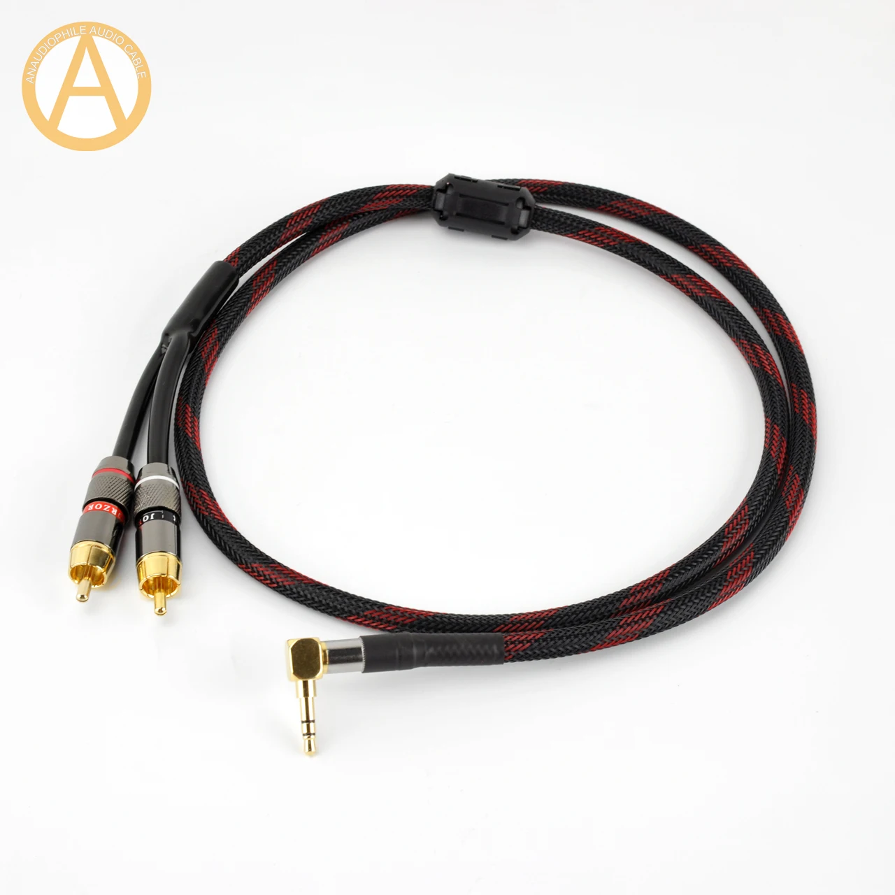 HIFI 3.5mm Jack To RCA Audio Cable L Angle Headphone Jack To Stereo RCA Cable Interconnect RCA Cable Mobile Phone Music Player