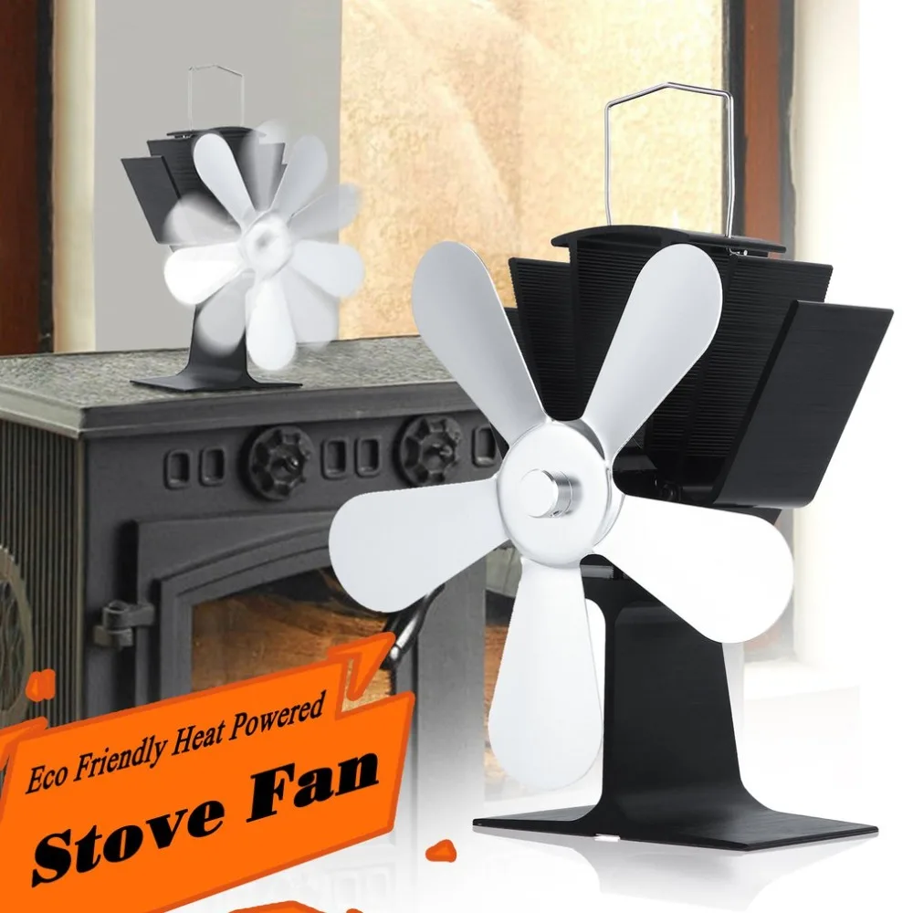 

BQ-602BS 5 Blades Stove Fan High Efficiency Eco Friendly Heat Powered Stove Fan for Wood Burning Stove/Log Burner/Fireplace