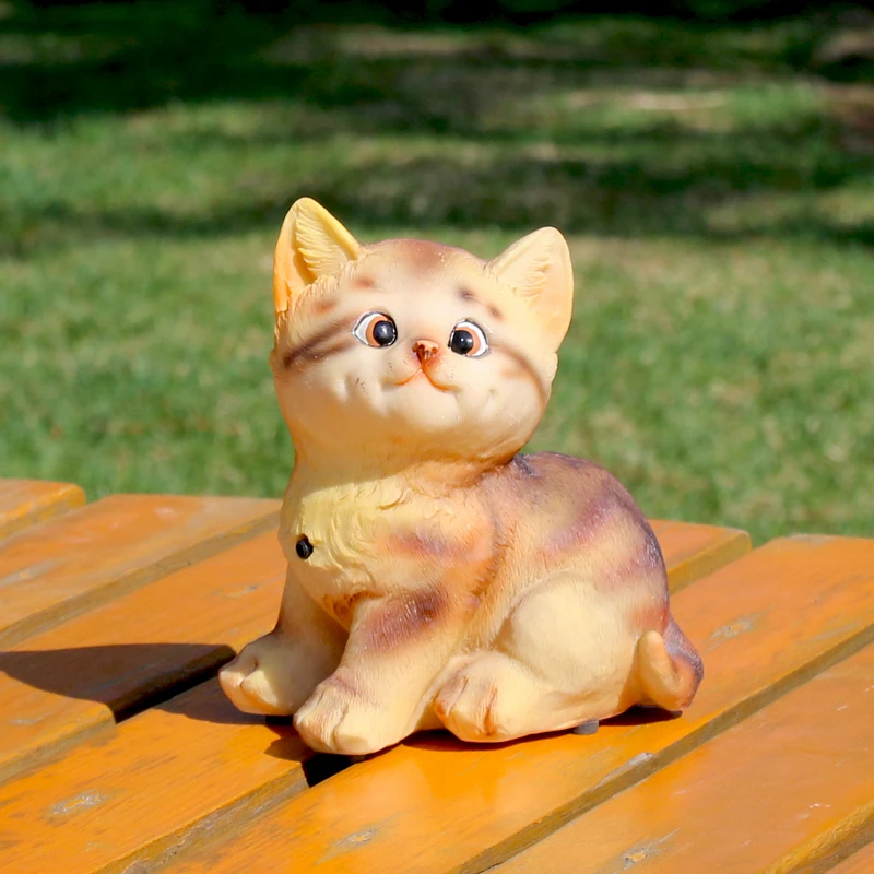 

Light Control With Sound Cat Outdoor Garden Resin Cat Ornament Craft Decoration Home Courtyard Creative Animal Sculpture