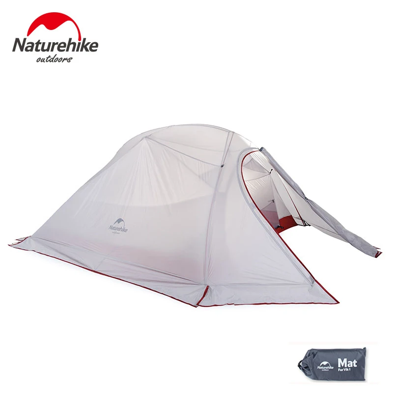 

Naturehike 210T/20D Silicone Fabric Ultralight 3 Person Camping Tents 4 Season Double-layer Travel Tent 1.8KG With Free Mat