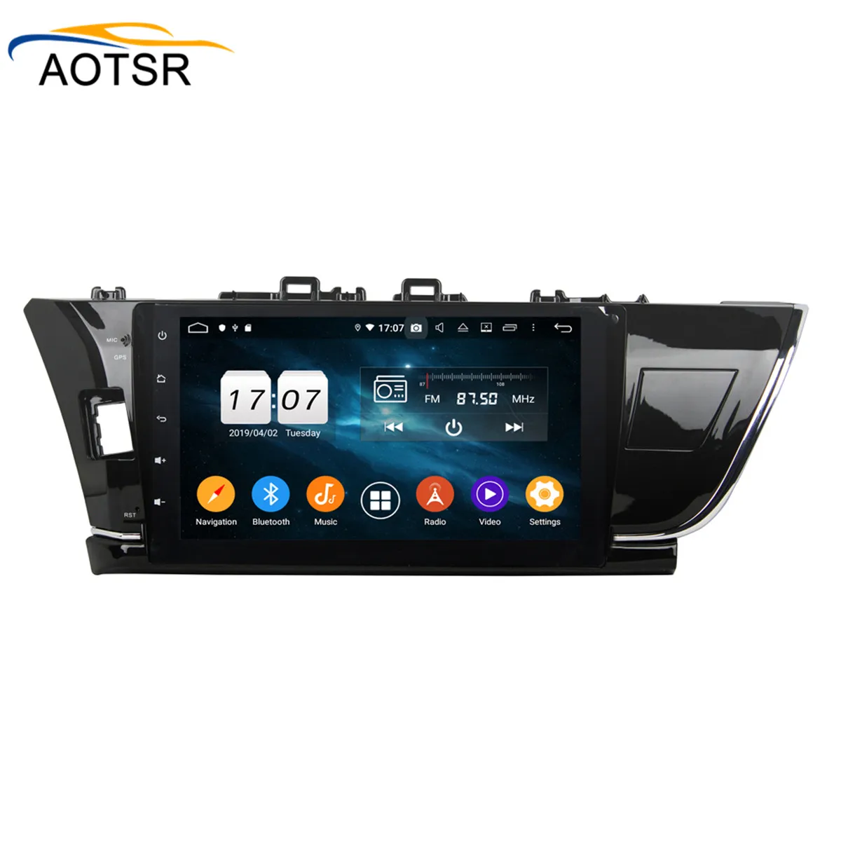 Top DSP 4+64G Android 9.0 car dvd gps navigation for Toyota corolla 2014 2015 car dvd radio gps stereo Audio video headunit free map 3
