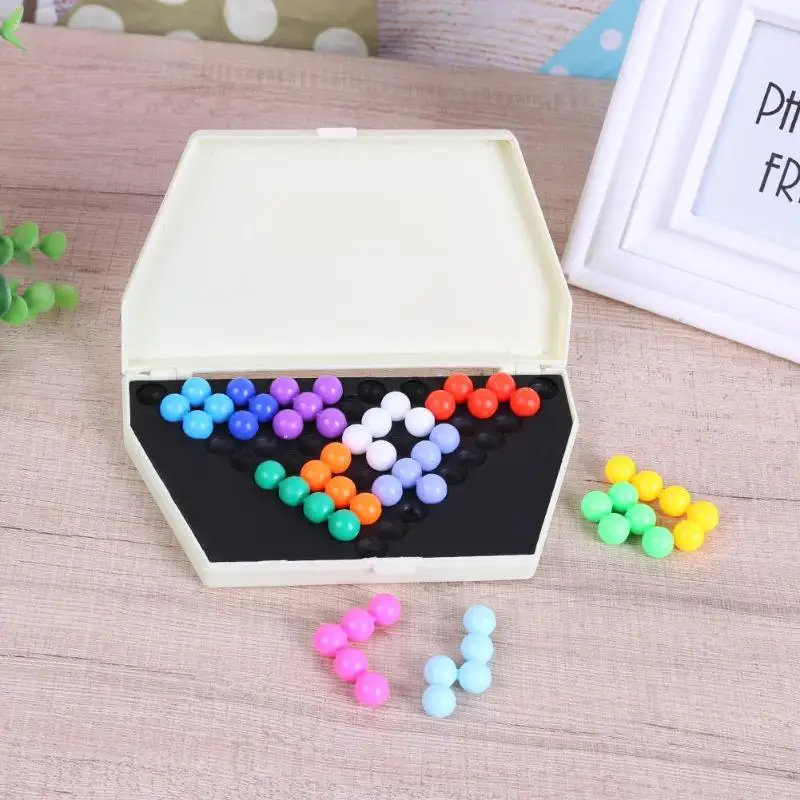 

Creative Plastic IQ Logic Puzzle Pyramid Bead Game Toy Tangram Puzzles Game Gift Toys For Children Educational Toys