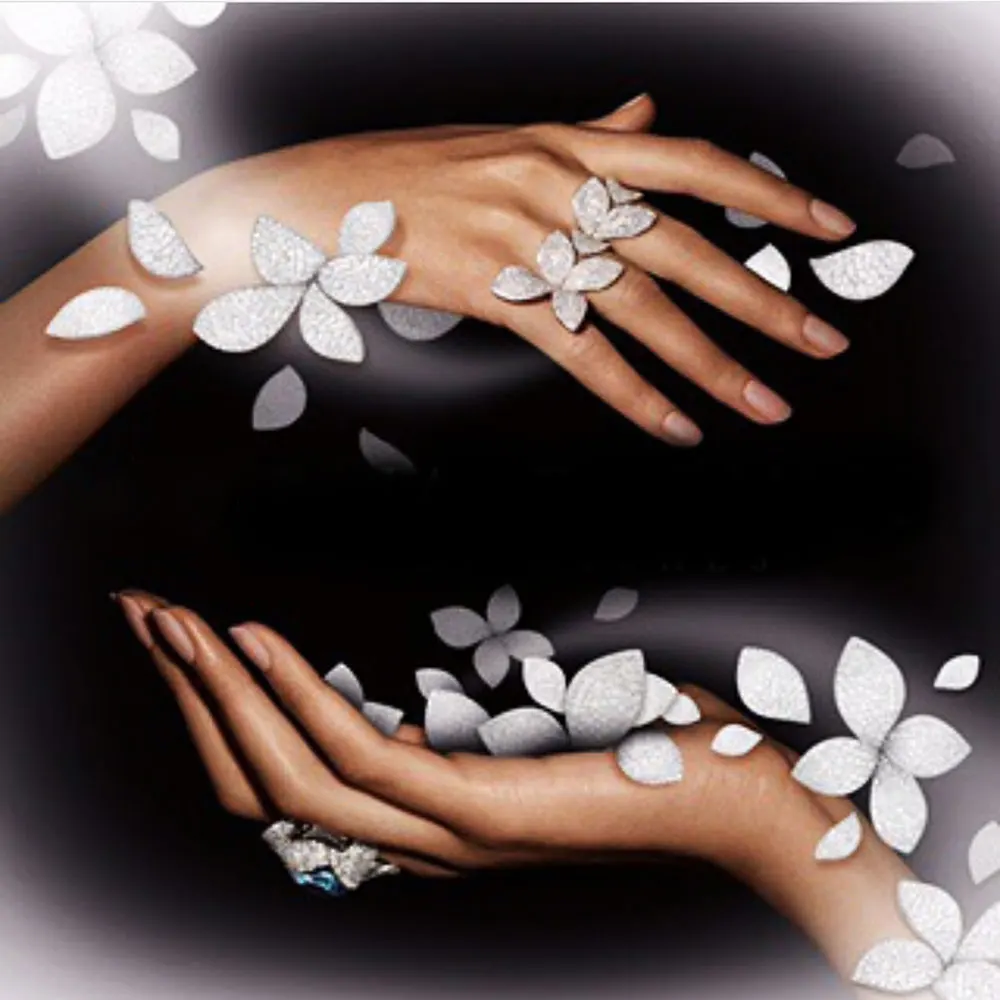 GODKI/модное роскошное кольцо с цветком в виде листьев AAA с фианитом, Новое обручальное кольцо с изменяющимся размером для женщин, блестящее элегантное кольцо ручной работы