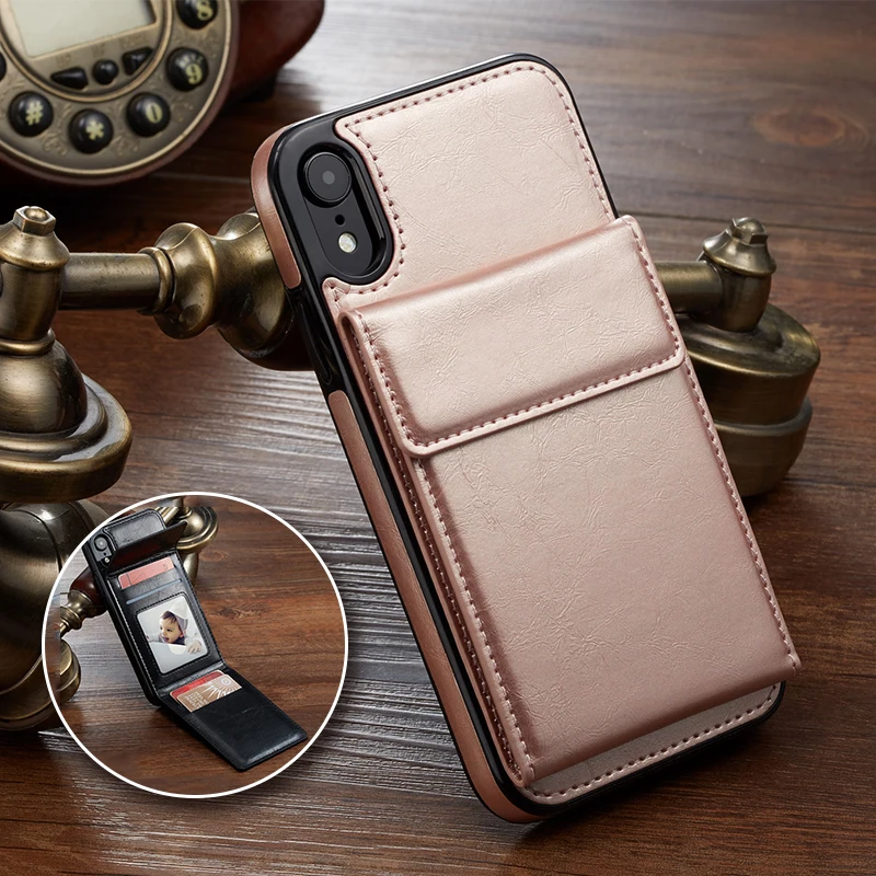 

For iPhone XS MAX XR X Case PU Leather Wallet Magnetic Flip Cover Thin Slim Case FOR iPhone 8 7 6 Plus