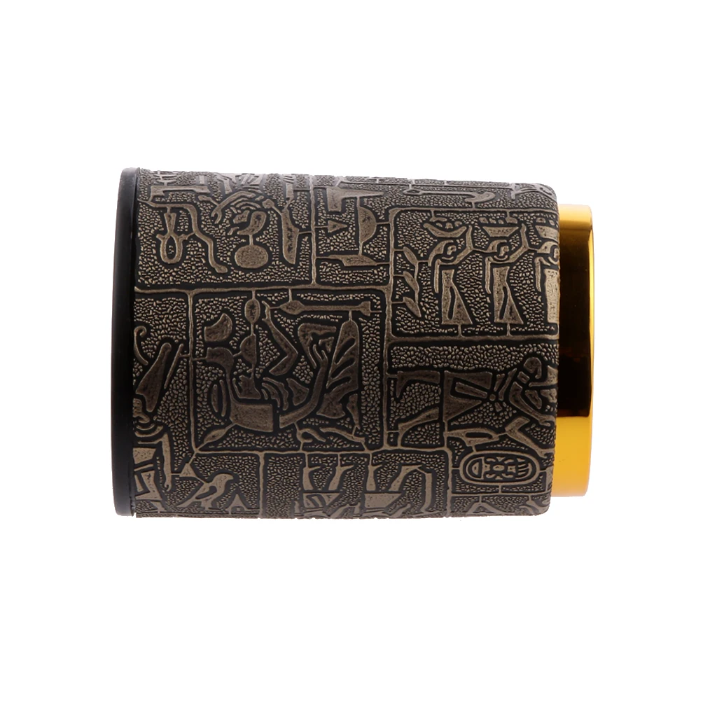 Perfeclan Board Games Dice Shaker Pattern Egypt Shape Plating Gold Color Dice Game Accessories Casino Game Dice Cup