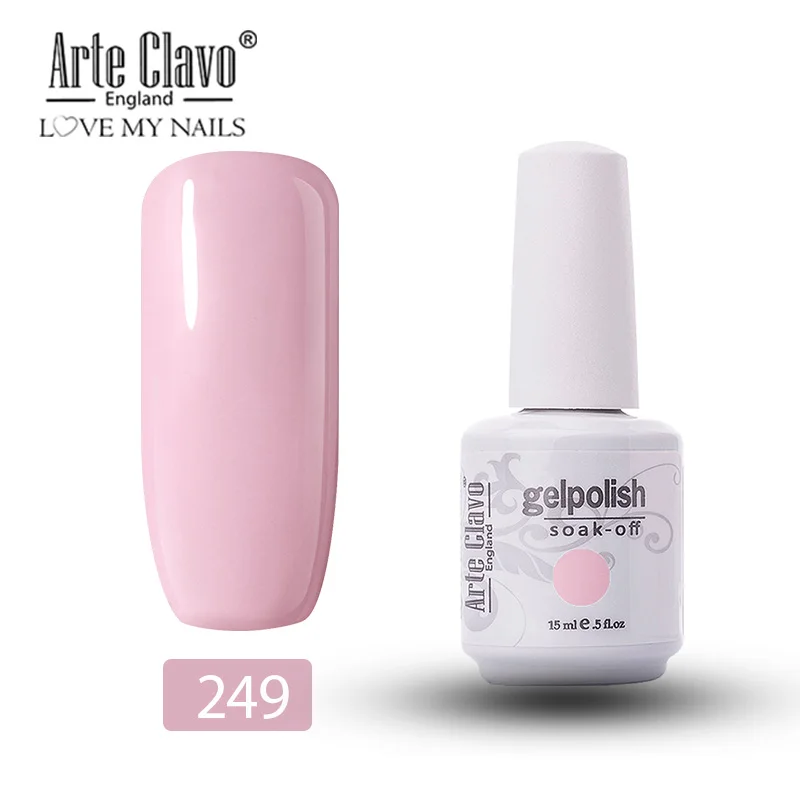 Arte Clavo дизайн ногтей маникюр 65 цветов 15 мл замачиваемый эмалированный Гель-лак УФ-гель для ногтей лак - Цвет: 249