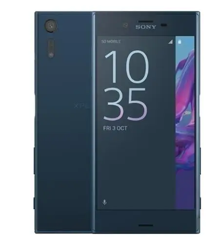 Sony Xperia XZ F8331 разблокированный 5," 4 ядра, 3 Гб оперативной памяти, Оперативная память 32GB Встроенная память 23MP LTE, отпечаток пальца, gps WI-FI одной SIM карты мобильного телефона - Цвет: Синий