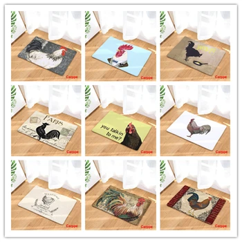 

Flannel Chicken door mats Household bathroom door mats foot mats long bedroom mats