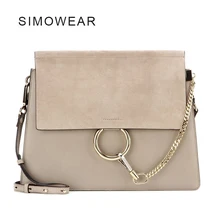 2016 Venta Caliente Popular Marca de Diseño de Moda Las Mujeres de Cuero Genuino Cloe Bolsa de Hombro de piel de Vaca Real de Alta Calidad Cadena de Órganos bolsa