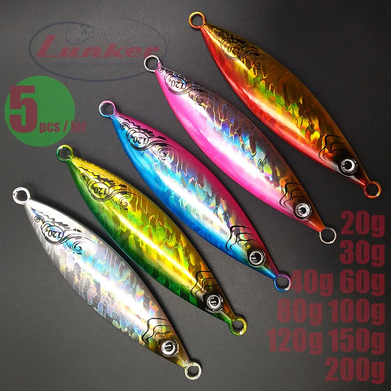 Lunker медленно Металическая дергающаяся 20 30 40 60 80 100 120 150 200g Универсальный Рыбалка