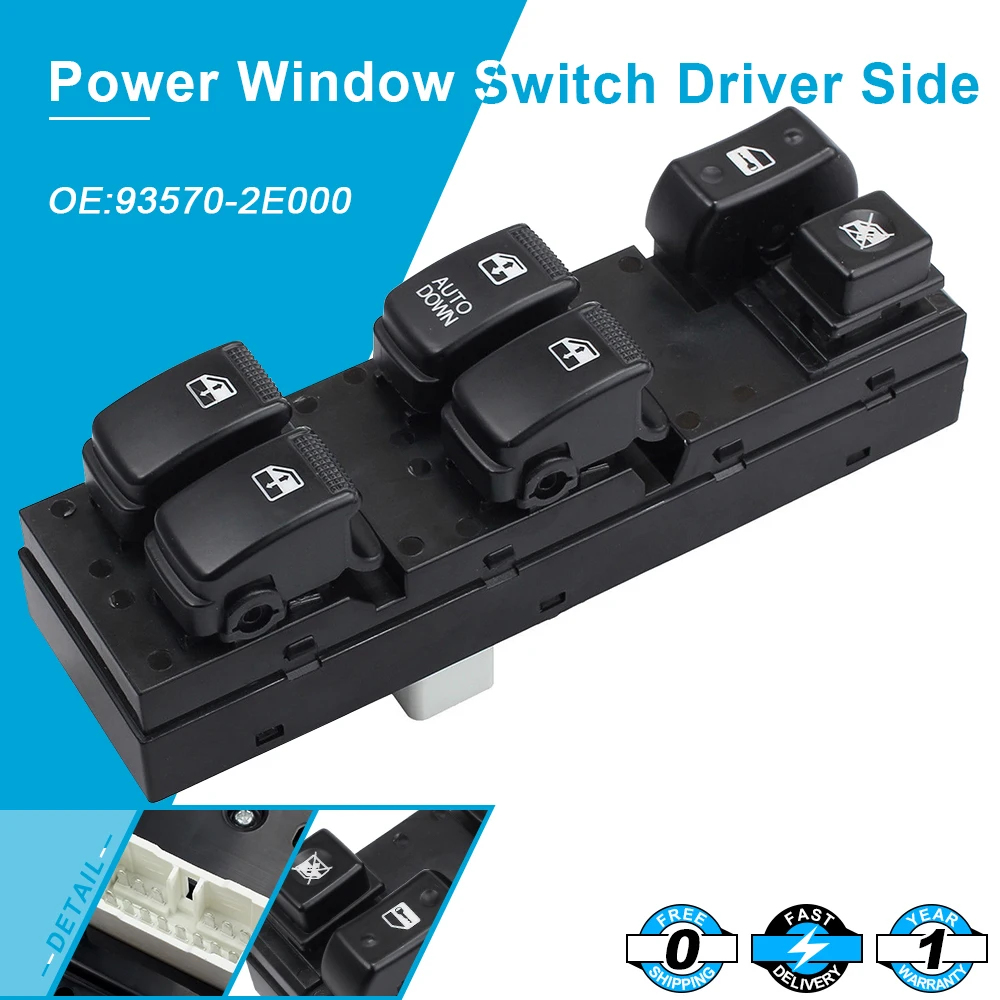 Power Window Master Control Switch For 2010-2015 Hyundai Tucson Driver Side - OE 93570-2S1509P