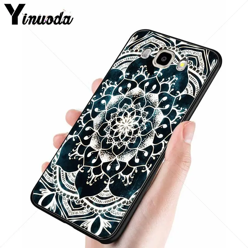 Yinuoda Синий Золотой мандала цветок мечта колесики мягкий чехол для телефона Samsung
