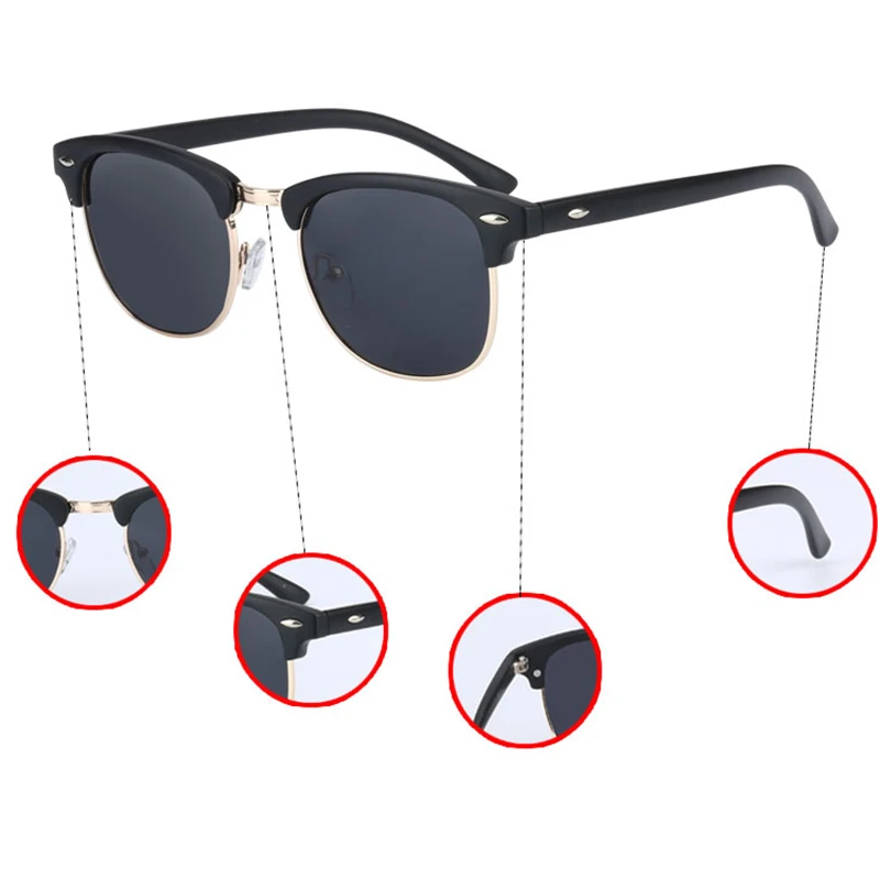 UV400 HD поляризационные мужские и женские солнцезащитные очки классические модные
