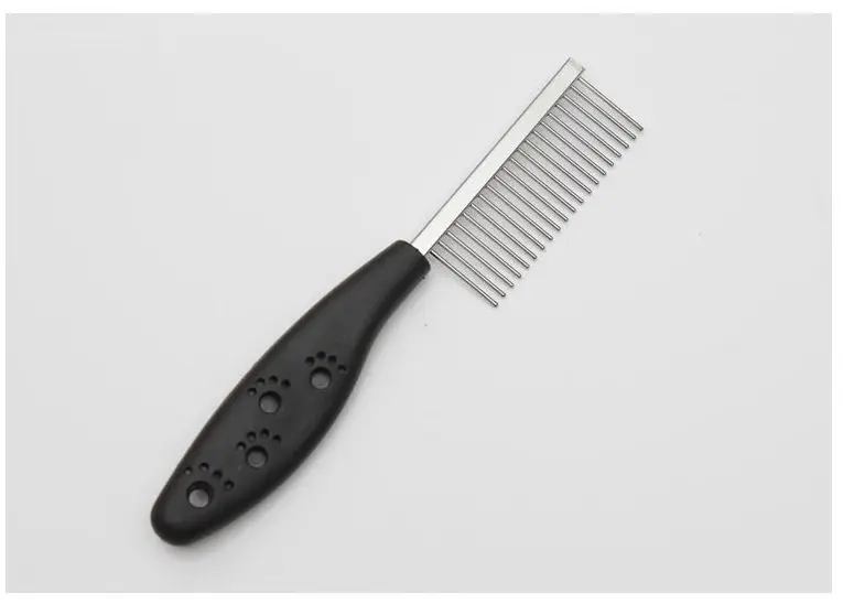black Stainless Steel Pin Brush Comb For Dogs Cats Clean Hairbrush Grooming Tool Brush Dropshipping - Цвет: black