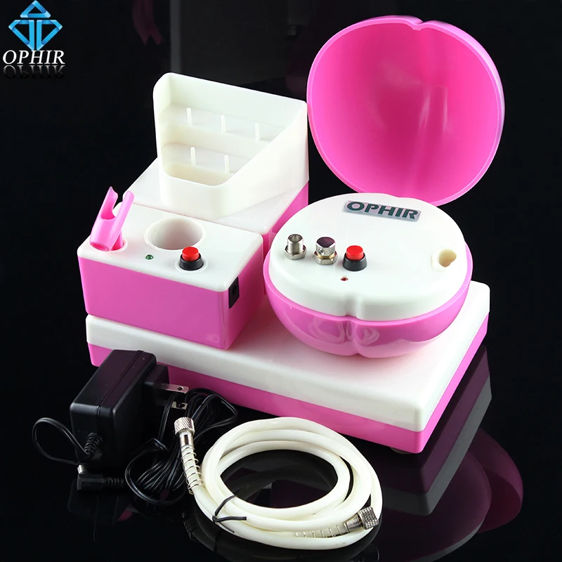 

2017 OPHIR Body Paint 0.3mm Airbrush Kit Spray Paint Mini Battery Air Compressor For Makeup Body Temporary Tattoo_ AC067P+AC068