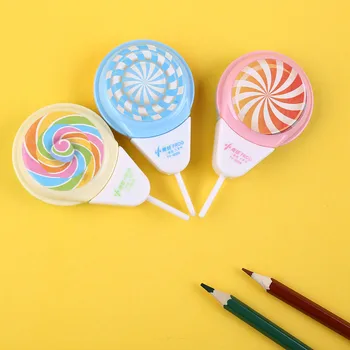 

Lollipop Shape Pencil Sharpener Cartoon Portable Manual Pencil Sharpener